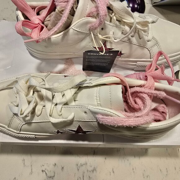 Converse x Turnstile One Star Pro White Skate Shoes PINK WHITE MEN'S 10 NEW - Picture 5 of 8